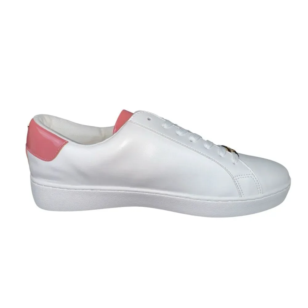 Michael Kors Womens Size 10 Sneakers KORS Print Faux Leather White Blush Keaton